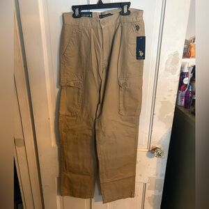 U.S. Polo Assn. Boys 16 Tan Cargo Pants
